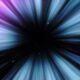 Abstract warp-speed tunnel with colorful light streaks converging into a black vanishing point, conveying deep space motion.