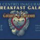 Blue invitation poster for Mi Centro Inaugural Breakfast Gala featuring a heart-shaped farm scene illustration; includes date May 21st, 2026 and Tacoma, WA address.