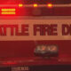 Seattle Fire Department vehicle with flashing red emergency lights at night/scene boundary.
