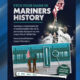 Poster promoting a customizable commemorative bat to etch your name in Mariners History; proceeds support Mariners Legacy Field projects.