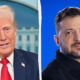 Split-screen image of two men: left in a suit with a red tie smiling, right in a black jacket against a blue backdrop.