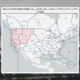 Map of U.S. airspace sectors with a pink-highlighted region in the western United States.