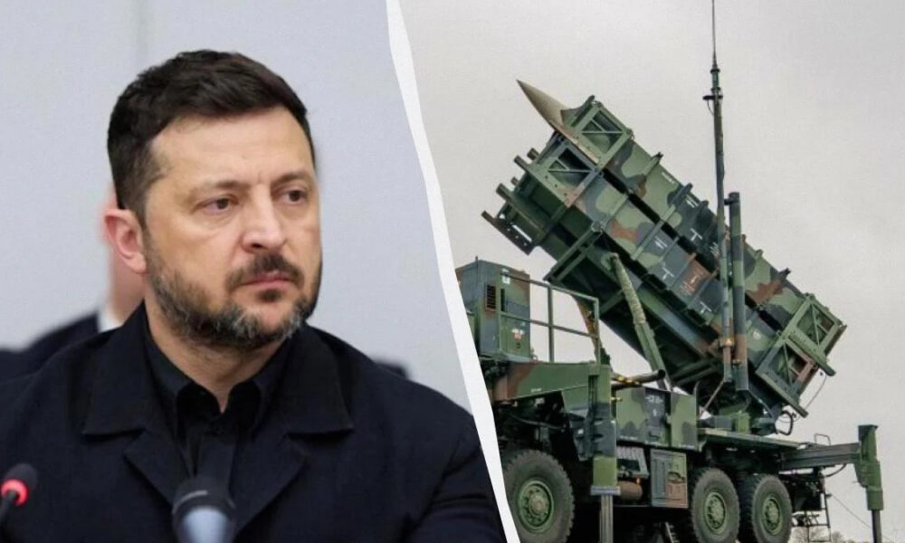 Split image: a man in dark clothing on the left and a large camouflaged missile launcher on a wheeled truck on the right, separated by a curved divider.