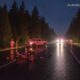 Место ночного ДТП с мотоциклом и пикапом на трассе SR 7 в округе Пирс
