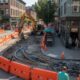 Ремонт канализации и перекрытия у 12th Avenue и Pike Street на Capitol Hill в Сиэтле