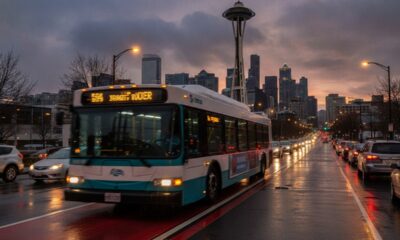На Denny Way в Сиэтле полностью заработала выделенная полоса для автобусов