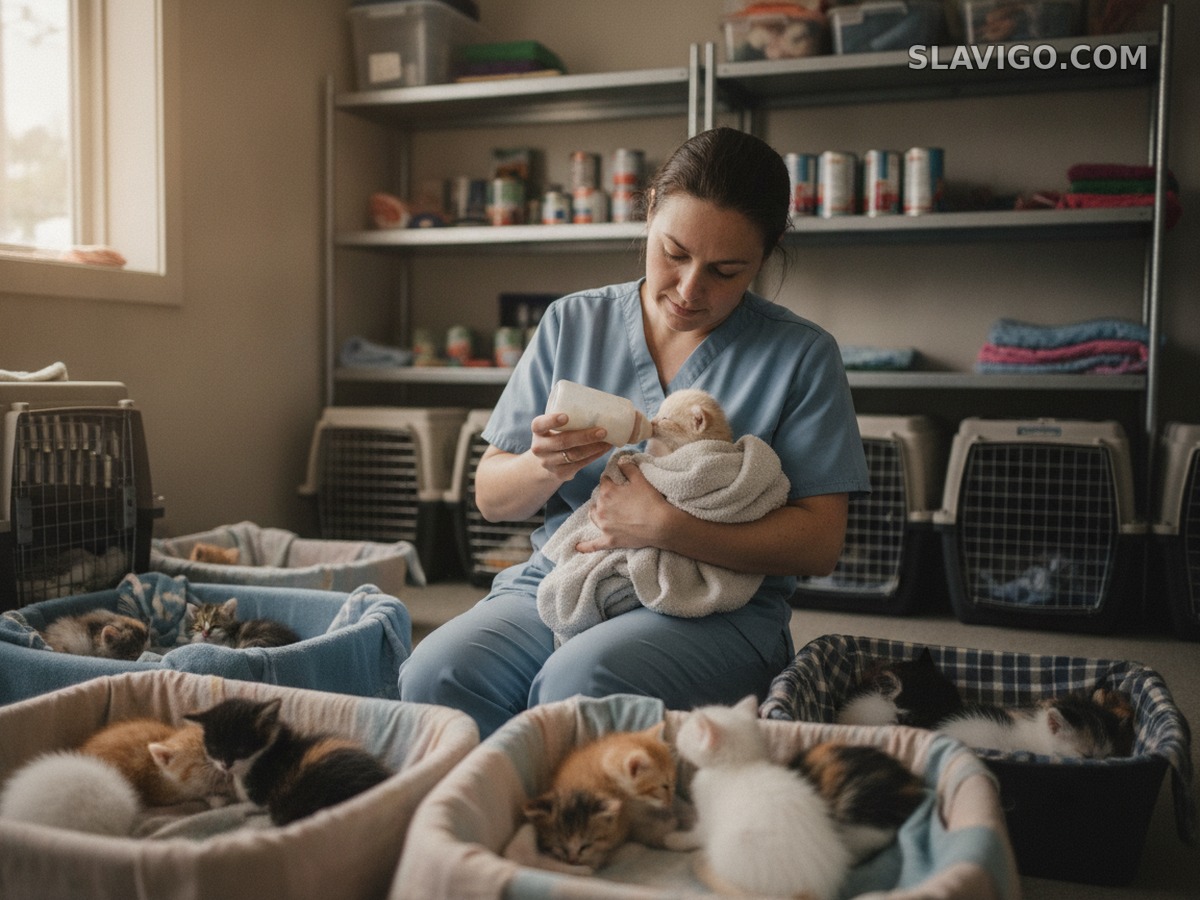 Котята в помещении муниципального приюта Everett Animal Shelter