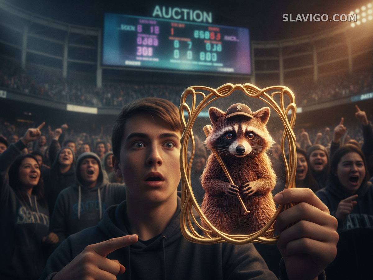 Золотая карточка енота Jimothy подорожала до $12 тысяч