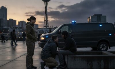 Мобильная кризисная группа оказывает помощь возле Seattle Center после стрельбы на Bite of Seattle
