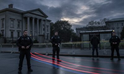 Охрана возле губернаторской резиденции штата Вашингтон в Олимпии