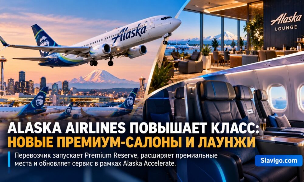 Alaska Airlines запускает Premium Reserve и новые lounges в рамках Alaska Accelerate