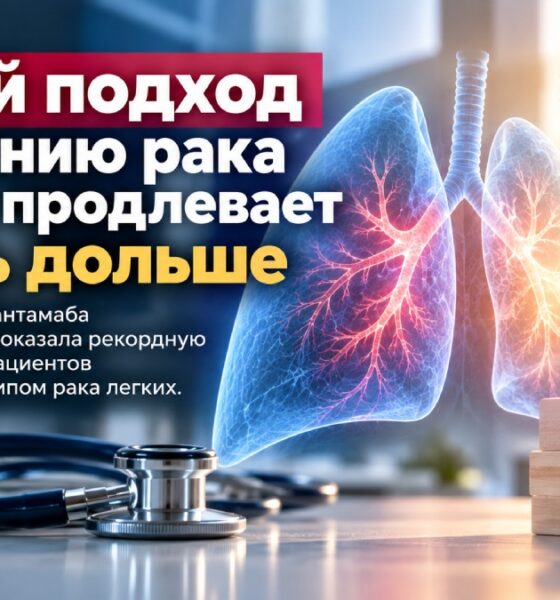 Амивантамаб с химиотерапией: медиана выживаемости выше, но основной анализ не достиг значимости