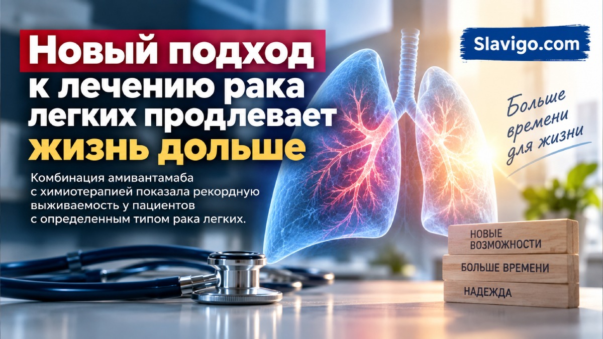 Амивантамаб с химиотерапией: медиана выживаемости выше, но основной анализ не достиг значимости