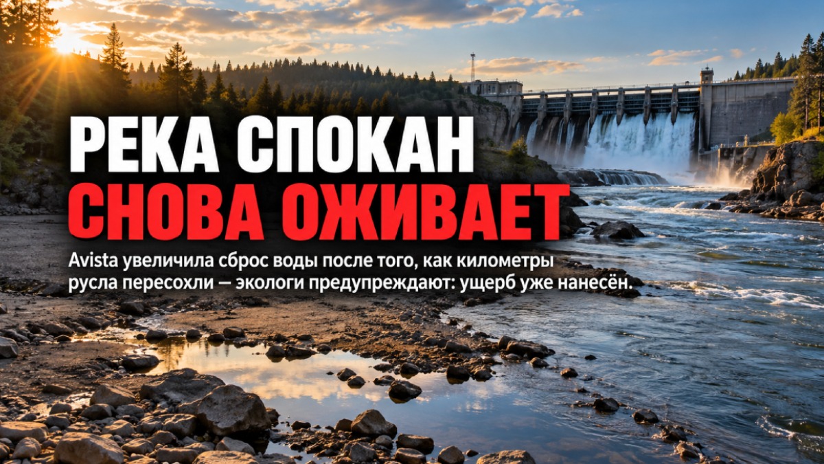 Avista увеличила сброс воды, чтобы вернуть поток в пересохшие участки Spokane River
