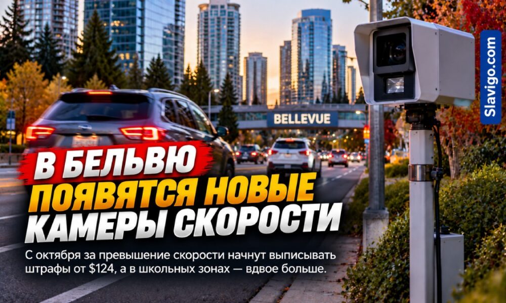 В Bellevue камеры скорости начнут выписывать реальные штрафы в октябре