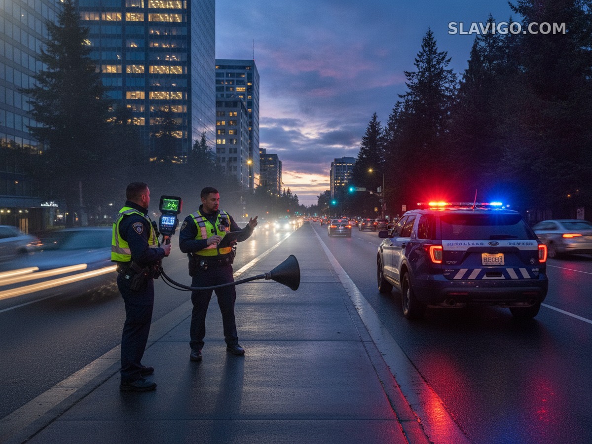 Полиция Bellevue усиливает контроль скорости и громких автомобилей