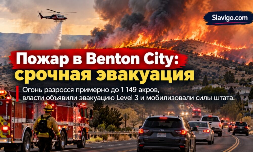 Пожар Second Street возле Benton City вырос до более чем 1 100 акров и вызвал эвакуации