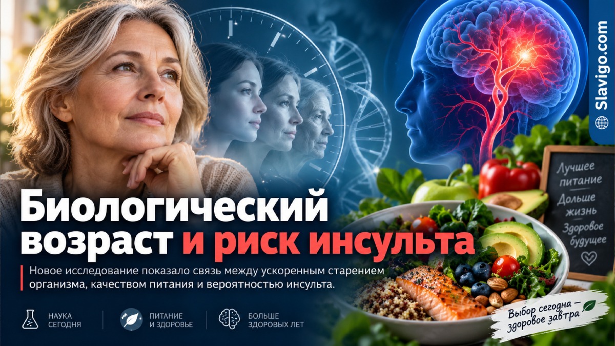 Ускоренное биологическое старение связали с риском ишемического инсульта