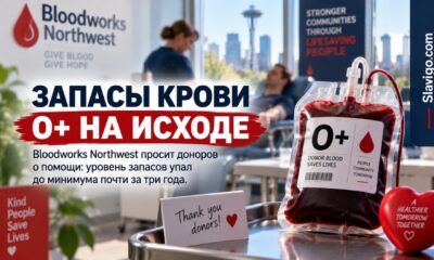 Bloodworks Northwest сообщает о минимальном с 2024 года запасе крови O+