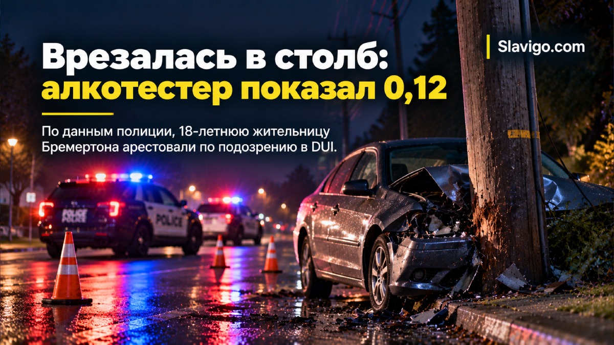 В Bremerton 18-летнюю водительницу задержали по подозрению в DUI после аварии
