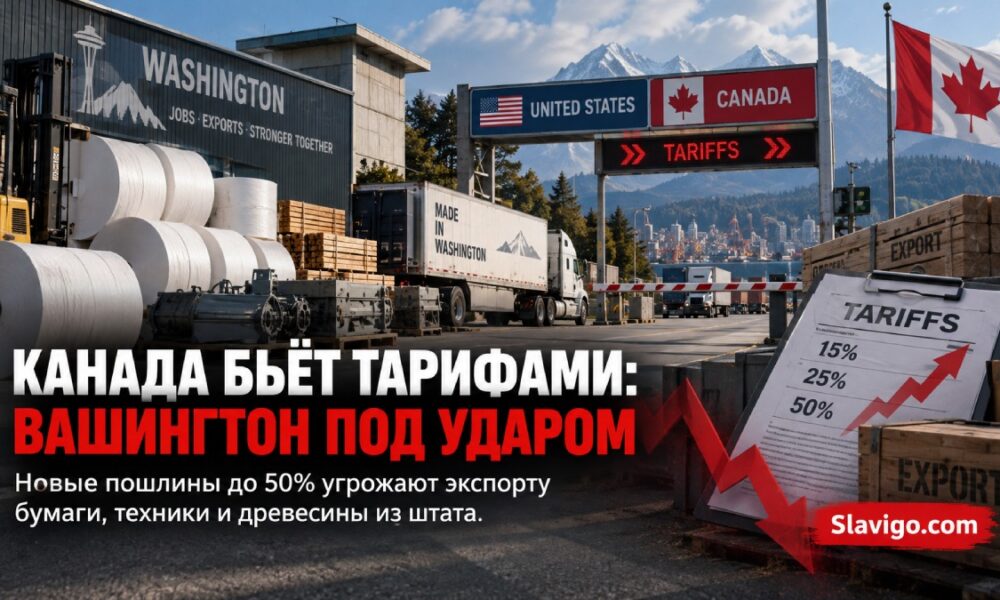 Новые тарифы Canada затронули экспорт Washington на миллиарды долларов