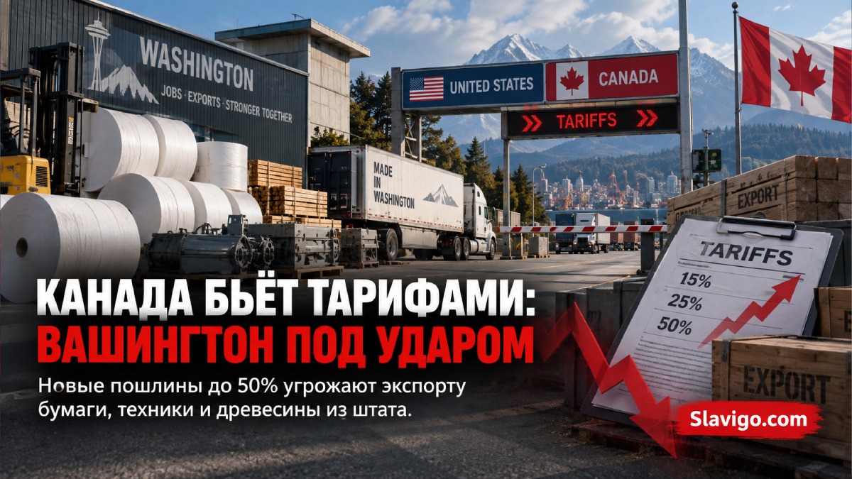 Новые тарифы Canada затронули экспорт Washington на миллиарды долларов
