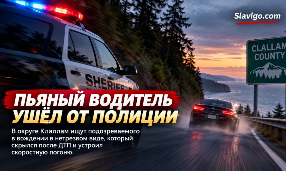 В Clallam County разыскивают водителя после опасной погони и hit-and-run