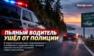 В Clallam County разыскивают водителя после опасной погони и hit-and-run