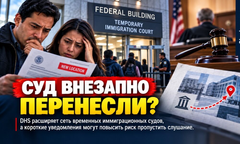 Временный иммиграционный суд в федеральном здании DHS