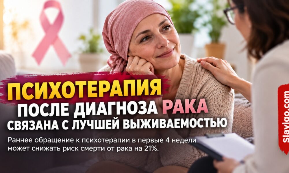 Ранняя психотерапия после диагноза рака связана с лучшей выживаемостью