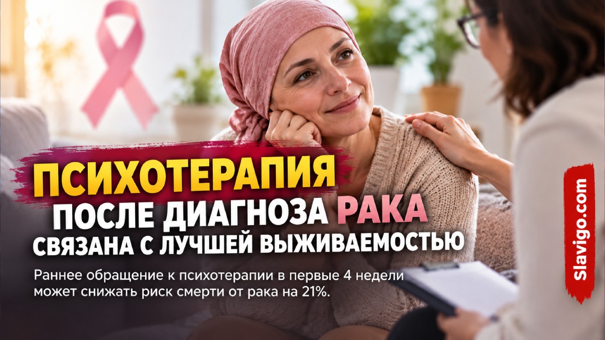 Ранняя психотерапия после диагноза рака связана с лучшей выживаемостью