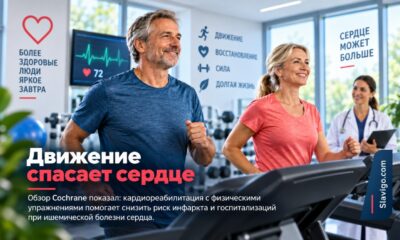 Кардиореабилитация с упражнениями снижает риск инфаркта и госпитализаций — обзор Cochrane