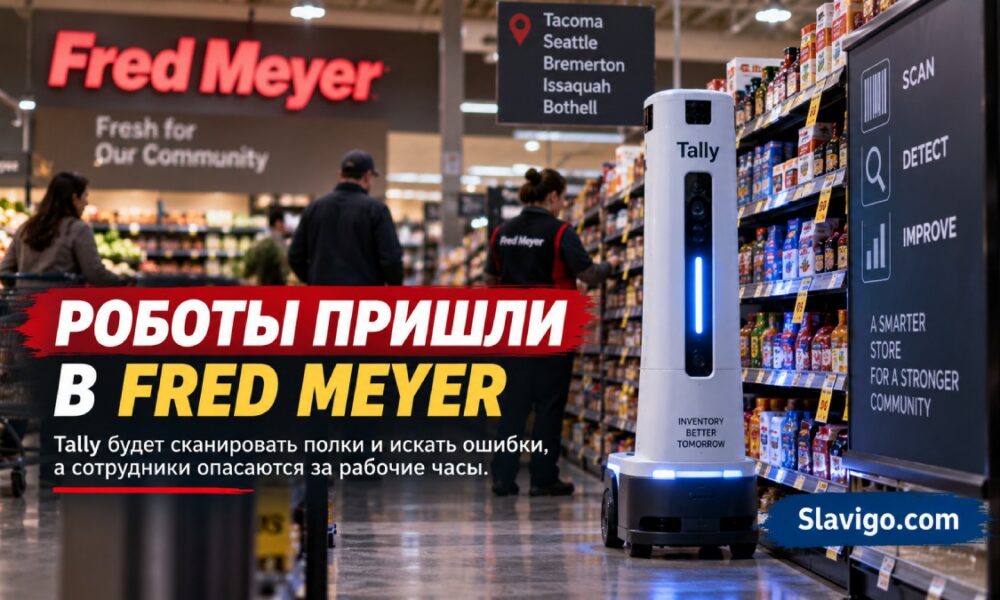 В Fred Meyer на Pacific Northwest появились роботы Tally для проверки полок