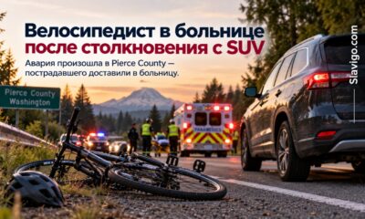 В Pierce County велосипедиста серьёзно травмировал SUV