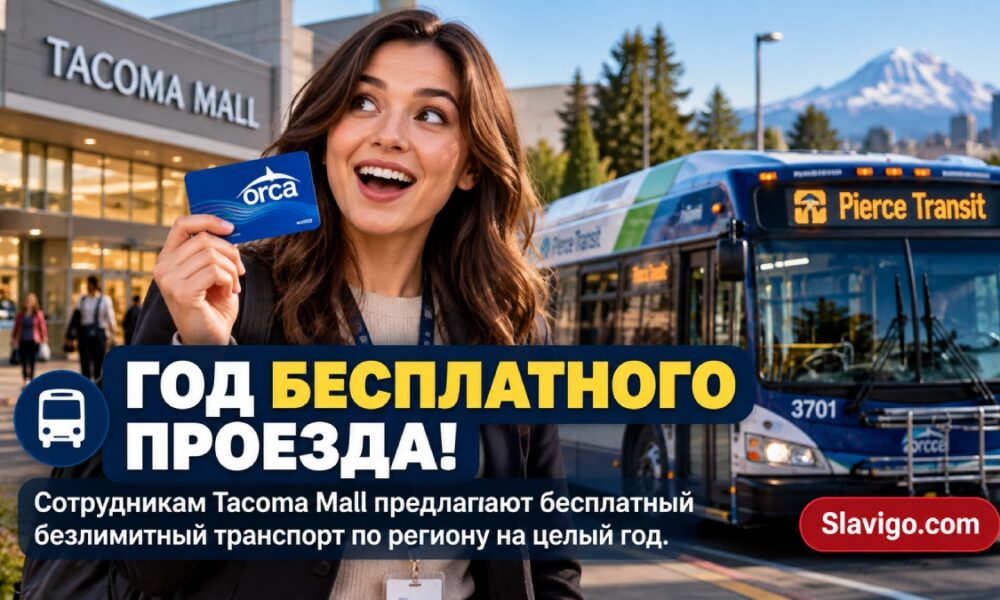 148 сотрудников Tacoma Mall получат бесплатный региональный транспорт на целый год