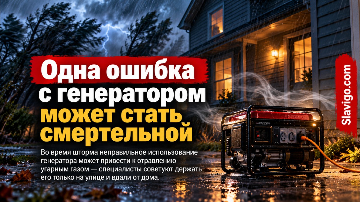 Генератор во время отключения света может вызвать отравление угарным газом: правила безопасности