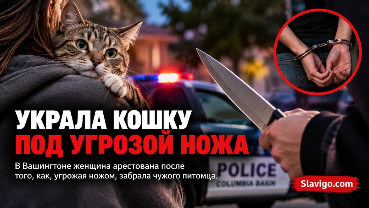 В Grant County женщину задержали после предполагаемого похищения кота с ножом