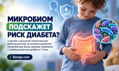 Раннее «застывание» микробиома связали с тройным риском диабета 1 типа у детей высокого риска