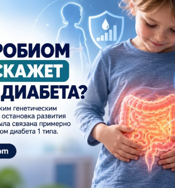 Раннее «застывание» микробиома связали с тройным риском диабета 1 типа у детей высокого риска