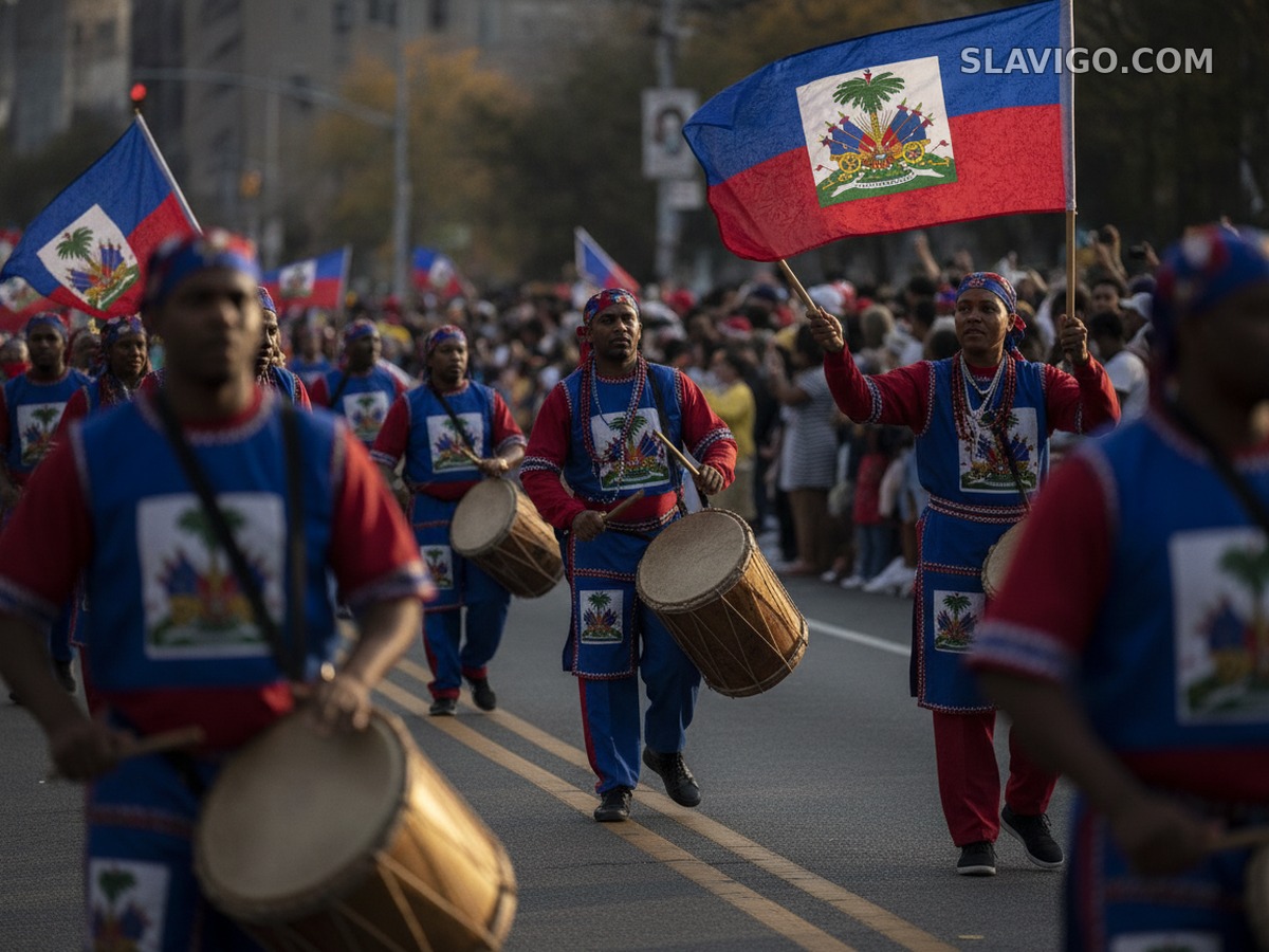 Гаитянская община участвует в West Indian Day Parade в Brooklyn после окончания TPS