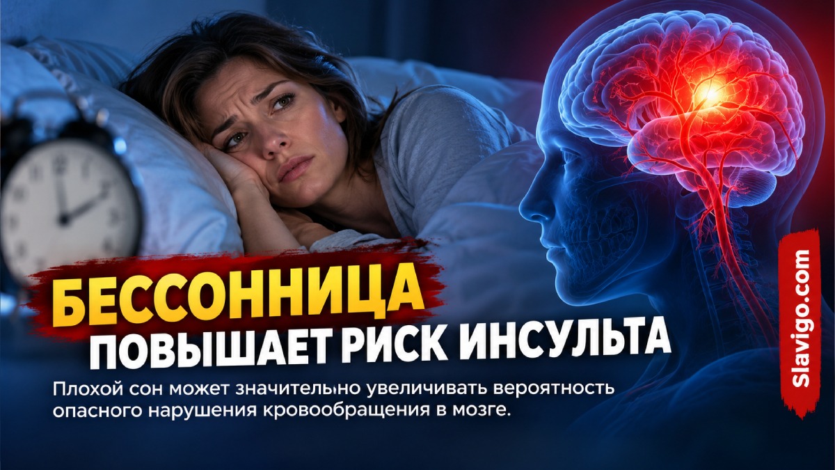 Бессонницу связали с повышенным риском инсульта и госпитализации
