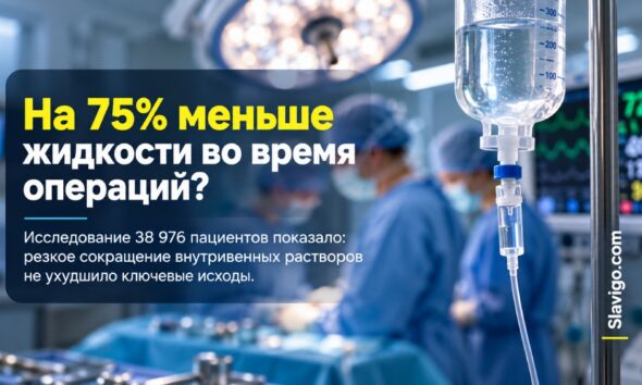 Инфузии во время операций сократили на 75% без роста осложнений в одном исследовании