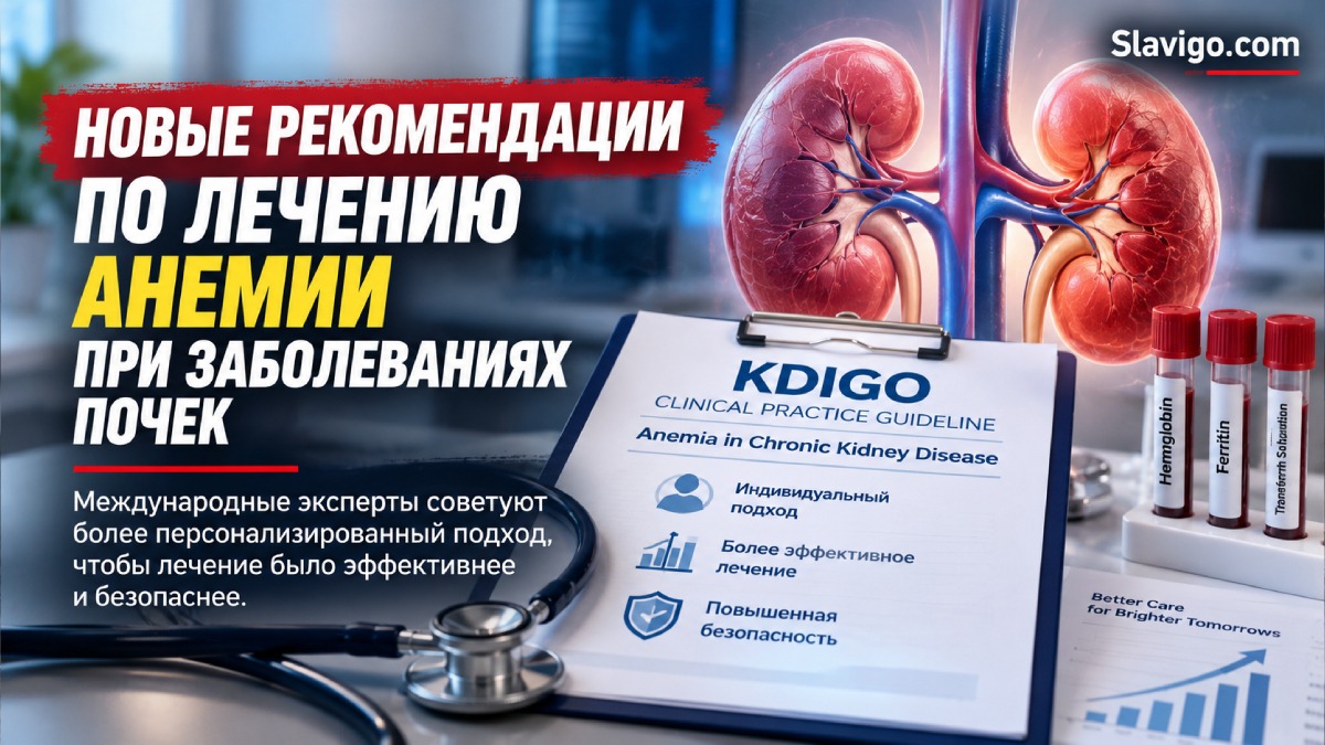 KDIGO обновила рекомендации по анемии при хронической болезни почек: что изменилось