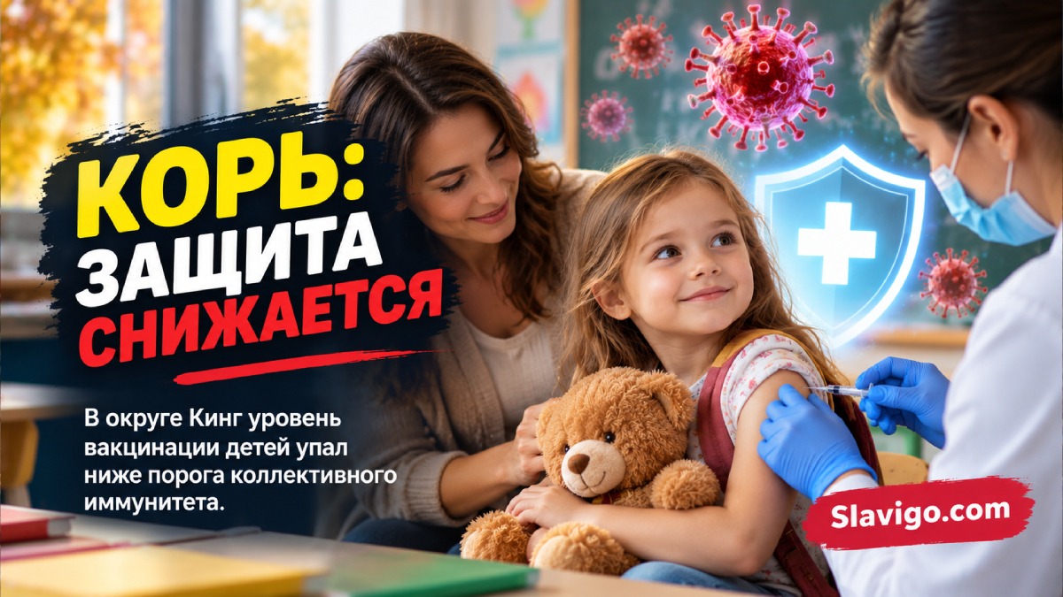 В школах King County охват вакцинацией от кори опустился ниже уровня коллективной защиты