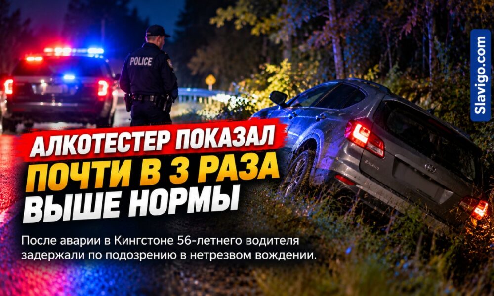 В Kingston водителя задержали после ДТП: breathalyzer показал почти тройной лимит алкоголя
