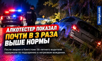 В Kingston водителя задержали после ДТП: breathalyzer показал почти тройной лимит алкоголя