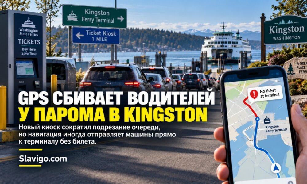 Новый билетный киоск Kingston Ferry сократил объезды очереди, но GPS всё ещё путает водителей