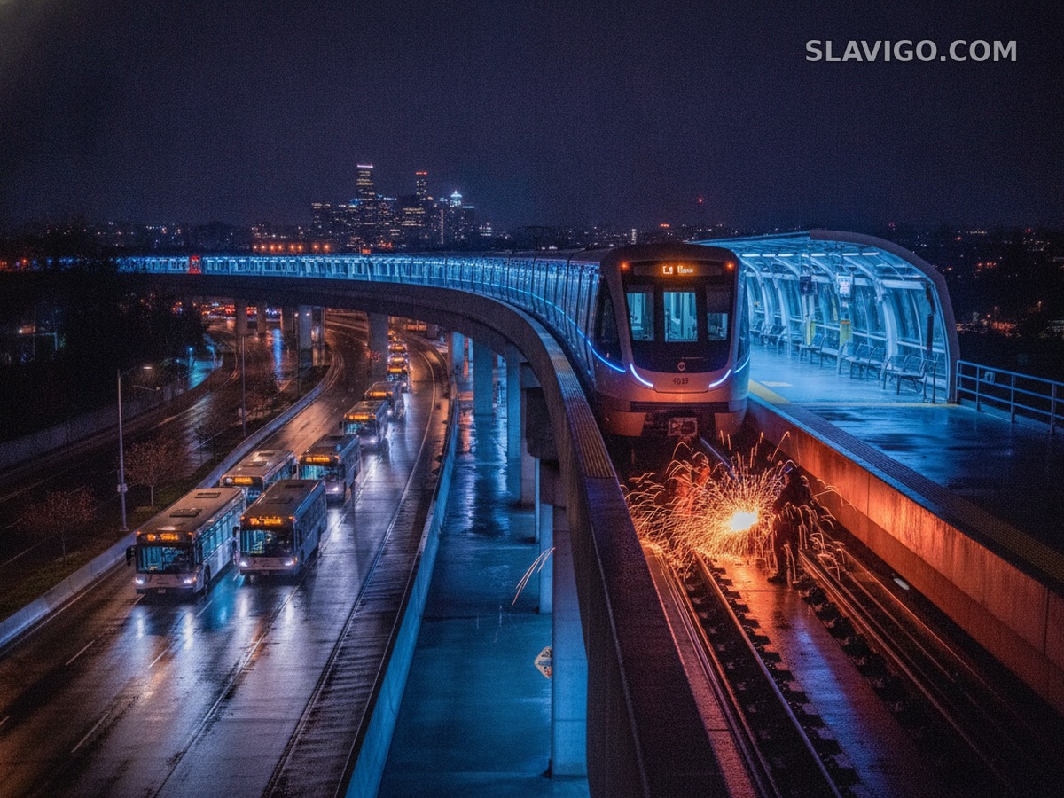 В сентябре Link light rail ждут ночные остановки и пересадки