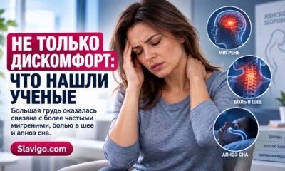 Макромастию связали с мигренью, болью в шее и апноэ сна у женщин