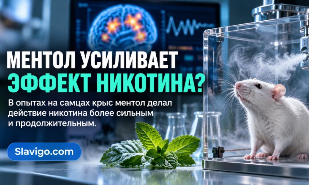 Ментол усилил и продлил действие никотина у крыс